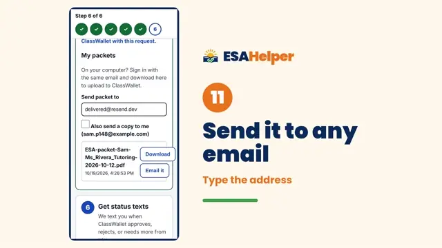Email your packet